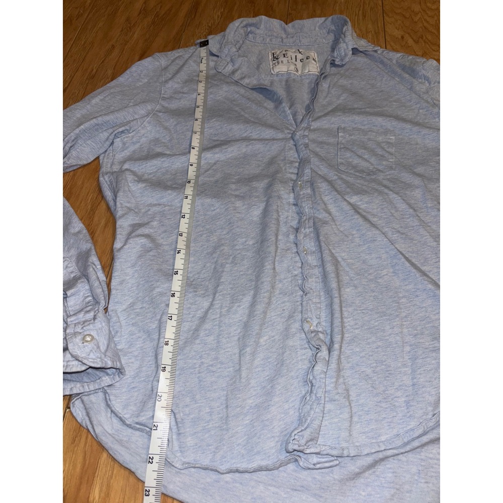 Frank & Eileen Tee Lab 100% Cotton Button-Down Shirt Small Heather Blue *FLAW - Picture 11 of 12